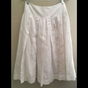 DKNY BEAded LInen Skirt